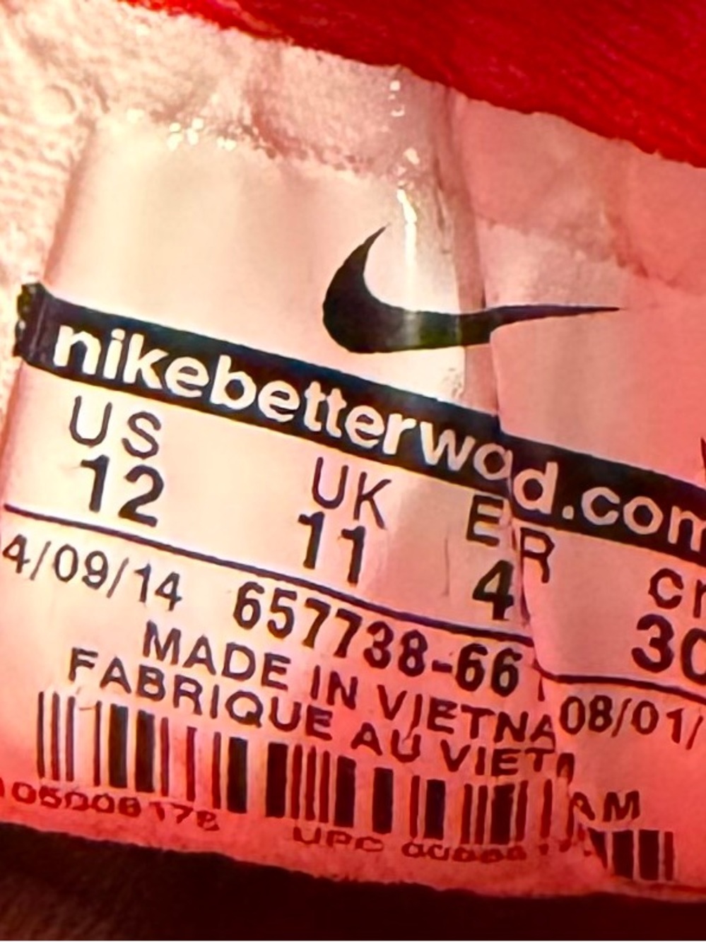 Nike Free Orbit 2 Red/White Size 12 - Picture 5 of 5